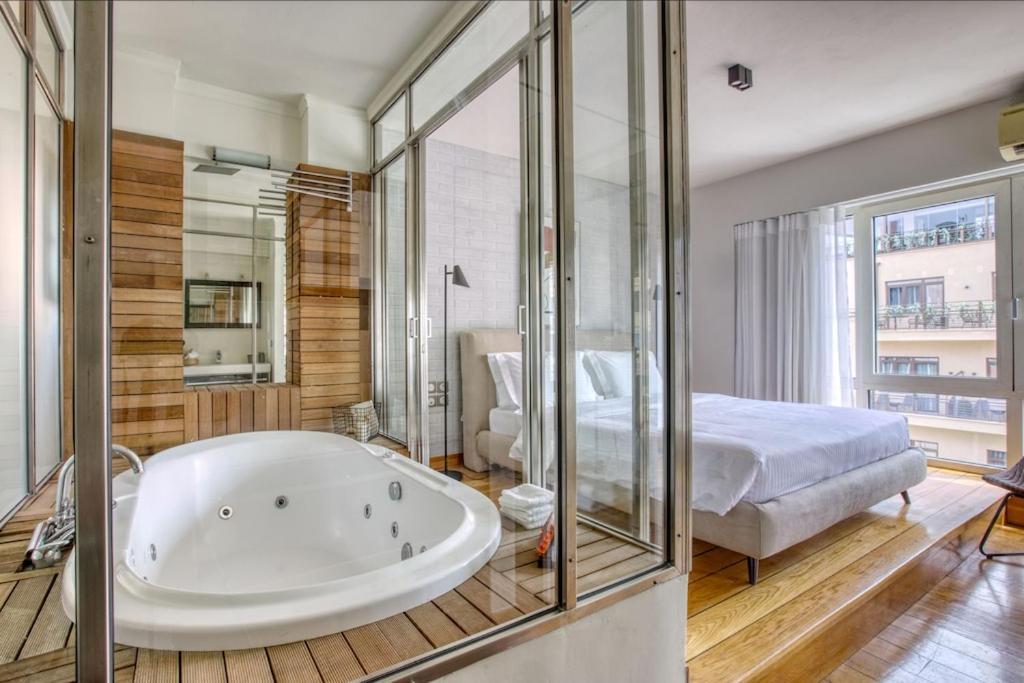 아테네 Sunny Luxury Loft,Stunning Acropolis View, Jacuzzi 아파트 외부 사진