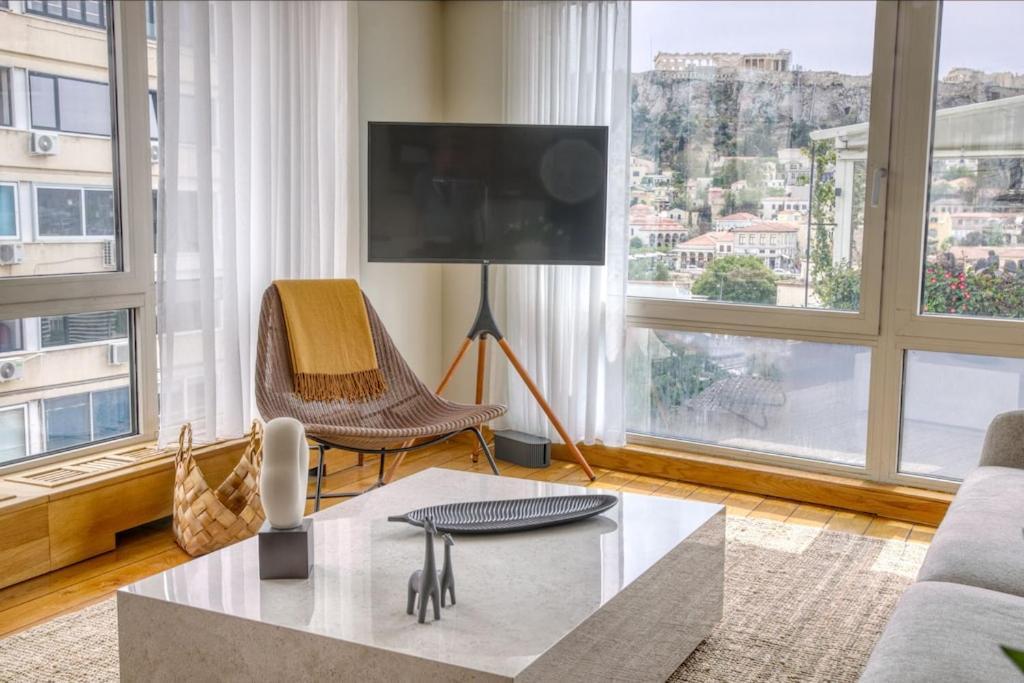 아테네 Sunny Luxury Loft,Stunning Acropolis View, Jacuzzi 아파트 외부 사진
